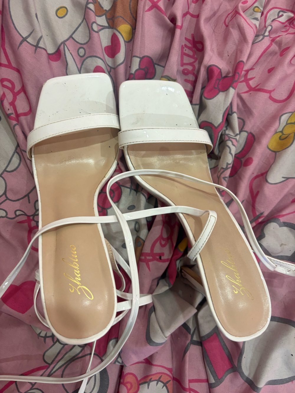 🤍🫧White Strappy High Heel Size 11🤍🫧